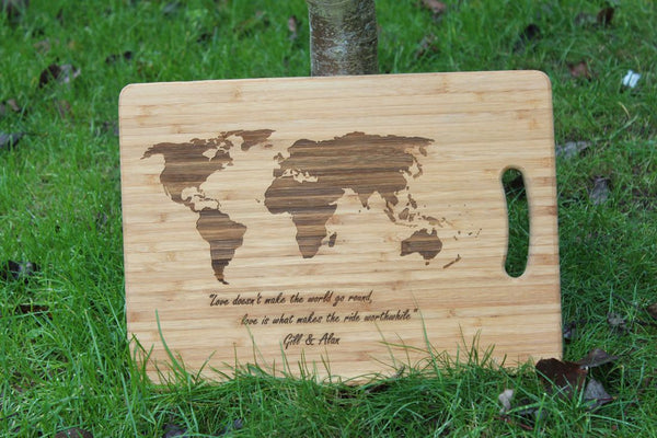  Chompboards.com - [product_type ] - 'World Map' Personalised Chopping Board