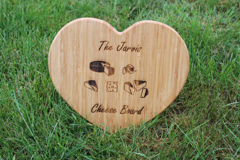  Chompboards.com - [product_type ] - 'Heart' Personalised Cheese Board