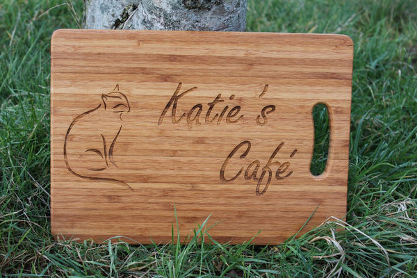  Chompboards.com - [product_type ] - 'Pampurred Cat' Personalised Chopping Board