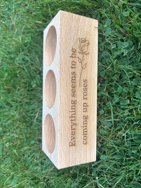 Personalised Song Lyrics Engraved Wooden Tealight Holder