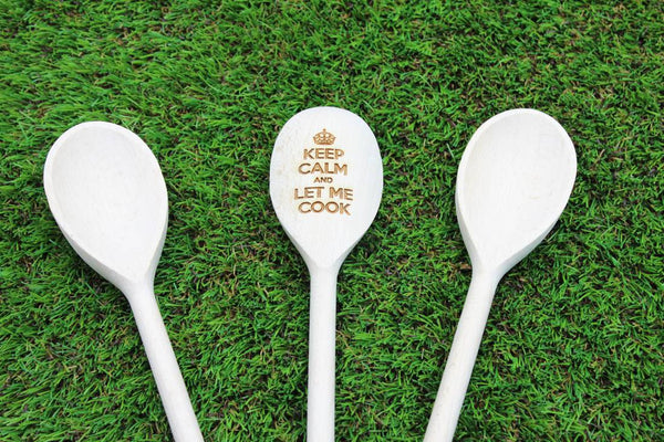  Chompboards.com - [product_type ] - 'Keep Calm & Let Me Cook' Personalised Wooden Spoon