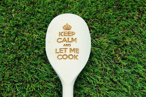  Chompboards.com - [product_type ] - 'Keep Calm & Let Me Cook' Personalised Wooden Spoon