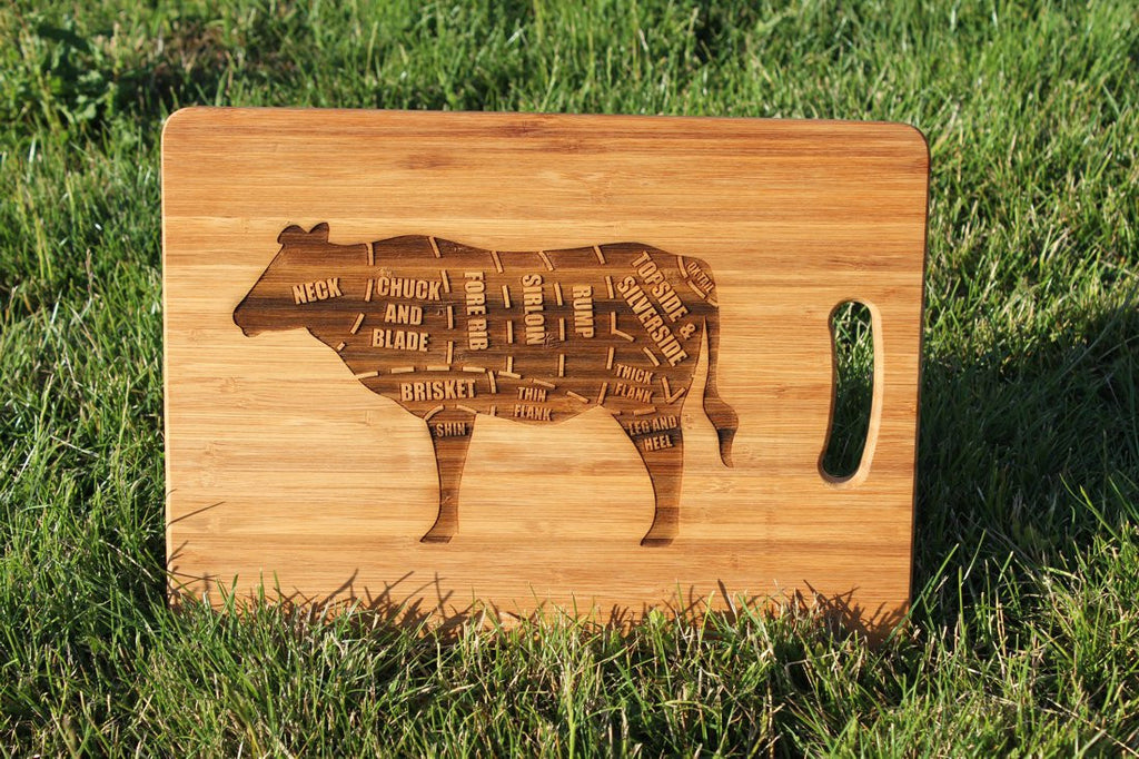  Chompboards.com - [product_type ] - 'British Beef Cow Steak Cuts' Personalised Chopping Board