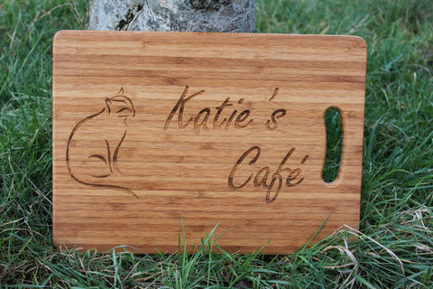  Chompboards.com - [product_type ] - 'Pampurred Cat' Personalised Chopping Board